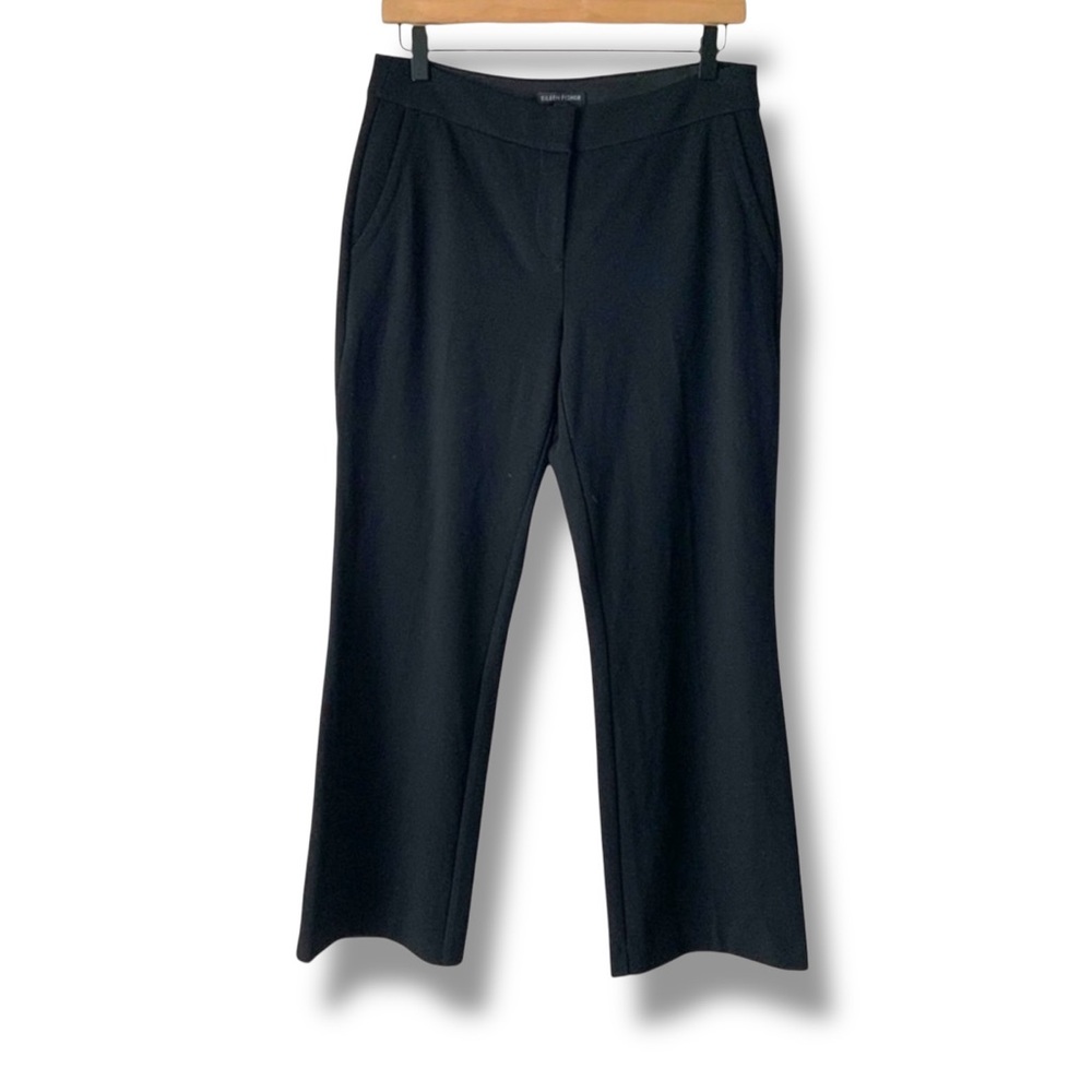 EILEEN FISHER Pants High Rise Cropped Office Corpcore Minimalist Black Size 6